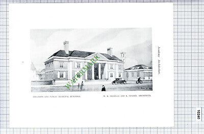 Coulsdon & Purley Municipal Buildings / Lloyds Bank Richmond -c.1928 Book Print