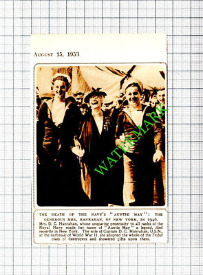 Mrs D C Hanrahan New York  Auntie May US Navy -1953 Small Cutting