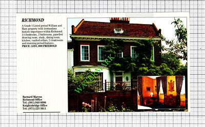 Richmond Surrey House Sale Advert - 1991 Cutting