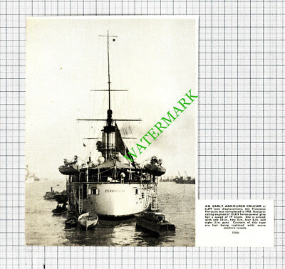 FRANCESCO FERRUCIO Ship  - 1930s Cutting