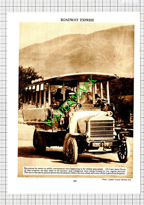 Southdown Motor Services Brighton Char-a-banc - 1930s Cutting / Print