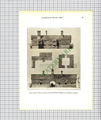 9360) Stewards House Norfolk Ernest George / St Thomas St Ann's On Sea - 1896