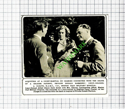 Private Donald Harrison Lt Col Alfred Gleave RAMC Saighton Camp - 1953 Cutting