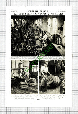 How Pins And Needles Are Made Birmingham - c.1950s Cutting / Print