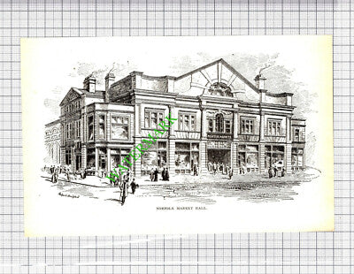 Norfolk Market Hall Sheffield  - 1907 Small Cutting
