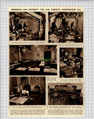 X339) The War Cabinet Underground HQ Whitehall - 1948 Cutting