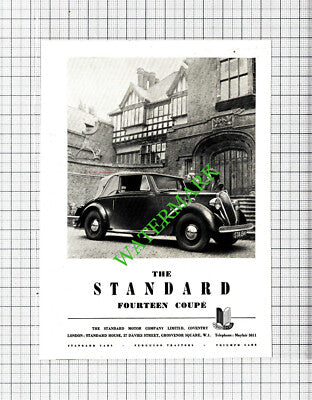 The Standard Fourteen Coupe Car Small Advert -1947 Cutting