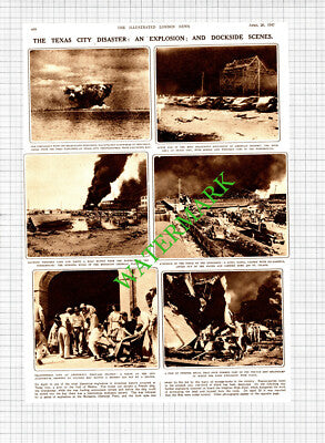 The Texas City Disaster GRANDCAMP Ship Monsato Plant - 1947 Article