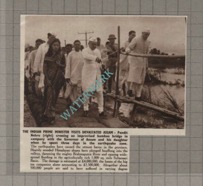 C3478) Indian Prime Minister Pandit Nehru Visits Assam Earthquake - 1950 Clip