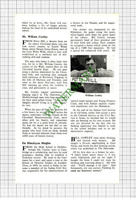 Mr Frederick Sayer Caton Potter  / William Cowley Potto Hill  - 1962 Cutting