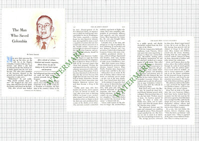 Alberto Lleras President Of Columbia - 1960 Article