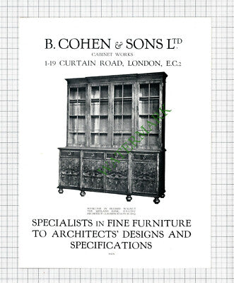 B Cohen & Sons London Curtain Road  Furniture Advert  - c.1931 Book Print