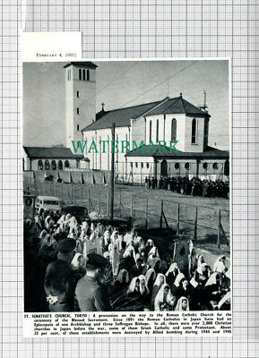 C3385) St Ignatius Church Tokyo Japan - 1950 Clip