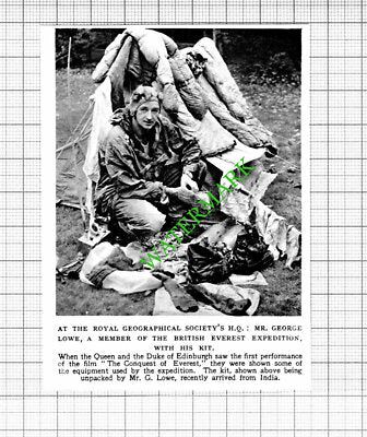 Mr George Lowe  British Everest Expedition -  1953 Small Cutting
