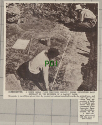 C1421) Cirencester Factory Roman Mosaic Floor Mr J S Wacher - 1961 Clip
