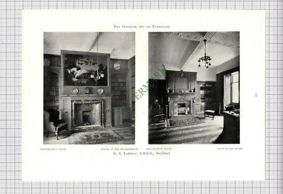8956)  Hallyburton House RS Lorimer - c.1906 Print /  Cutting