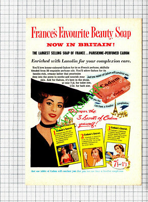 Cadum Soap Small ADVERT - 1957 Cutting