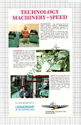 Desert News Press Salt Lake City Utah Advert  -  c.1969 Cutting