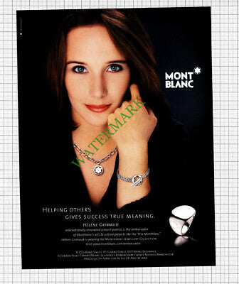 Helene Grimaud MontBlanc ADVERT - 2007 Cutting