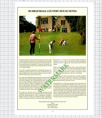 Murrayshall Hotel Scone Sangster Lomond Hills Hotel Freuchie Fife - 1992 Cutting