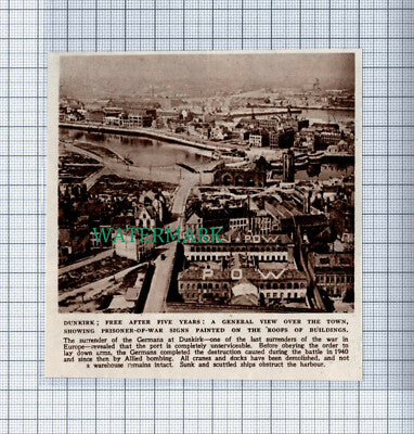 C4933) Dunkirk After The War Prisoner Of War POW - 1945 Clip