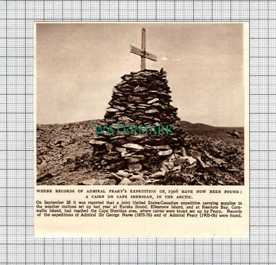 C3844) Admiral Peary Expedition Records Cape Sheridan Arctic -1948 Clip