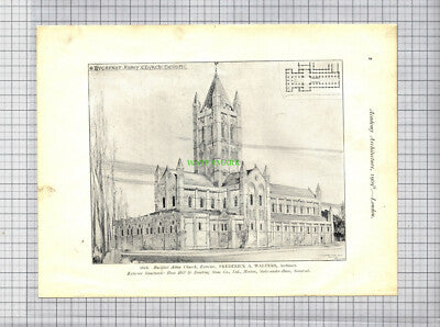 7776) Buckfast Abbey Church Frederick A Walters - 1909 Cutting