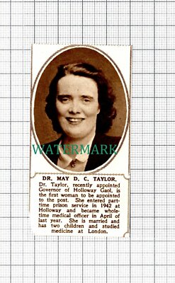 C5571) Dr May D C Taylor Holloway Gaol Governor - 1945 SMALL Clip
