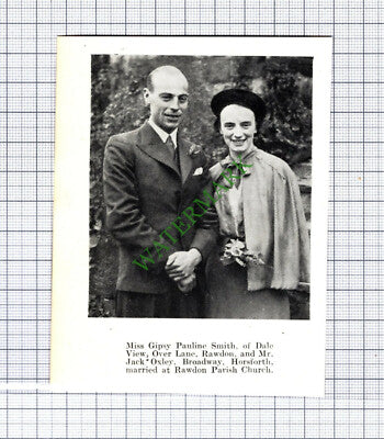 Miss Gipsy Pauline Smith Rawdon Jack Oxley Horsforth - 1937 Small Cutting