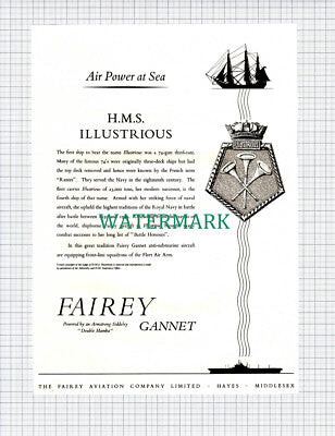 X886) HMS Illustrious Fairey Gannet Advert - 1954 Clip