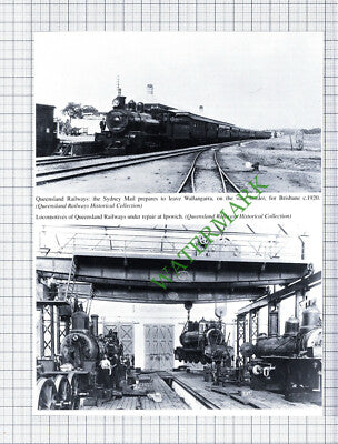 Queensland Railways Australia Sydney Mail Train Ipswich Wallangarra  - Cutting