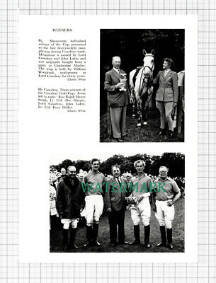 C5442) Lord Cowdray Moonstone Horse John Lakin Peter Dollar - 1959 Cutting