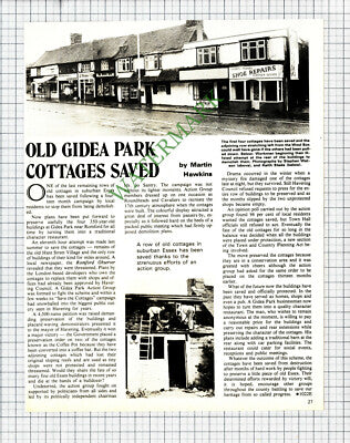 9531) Gidea Park Cottages Hare Street Village Essex - 1975 Cutting