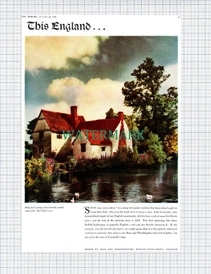 (X635) Willy Lott Cottage John Constable Country Bass & Worthington - 1950 Clip
