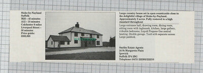 C7730) Stoke By Nayland Suffolk / Stow Cum Quy Cambridge - 1989 House Advert