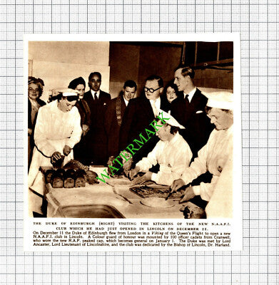 NAAFI Club Lincoln Royal Visit Lord Ancaster Dr Harland -   1952 Cutting