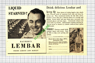 Rayner's Lembar Advert - 1937 Cutting