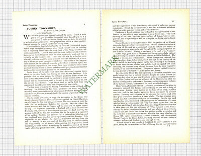 9074) Guildford Surrey  - 1900 Article