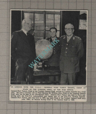 C3579) General Nuri Yamut Turkish Army War Office - 1952 Clip