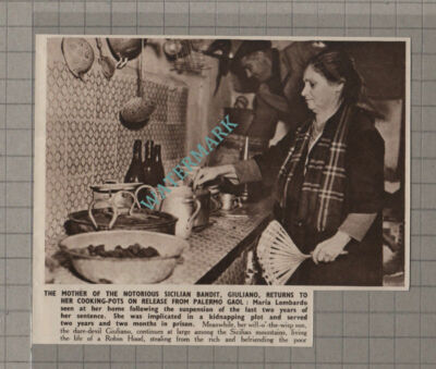 C3387) Maria Lombardo Mother Sicilian Bandit Giuliano Palermo Gaol - 1950 Clip
