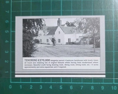 Tendring Essex  - 1991 VERY SMALL House Sale Advert
