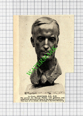 Lt Cmdr Armitage Bust John Skeeping  WW2  - 1944 Small Cutting