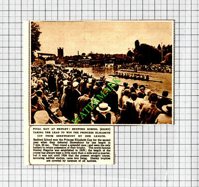 Bedford School Henley  Shrewsbury - 1947 Small Cutting