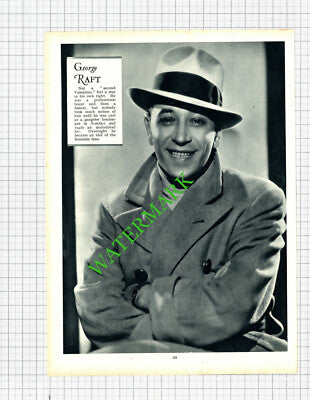 George Raft Actor / Wynne Gibson Actress  - 1930s Book Print