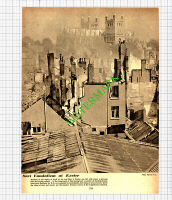 Exeter War Damage  WW2  - 1942 Cutting