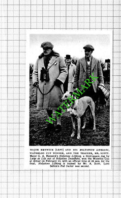 Major GA Renwick  Mr A Scott Greyhound Trainer -  1953 Small Cutting