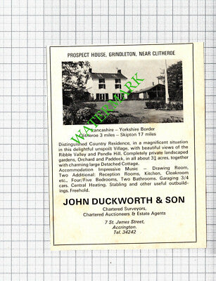 Prospect House Grindleton Clitheroe House Sale Small Advert - 1974 Cutting