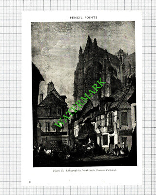 Beauvais Cathedral Joseph Nash - 1925 Cutting