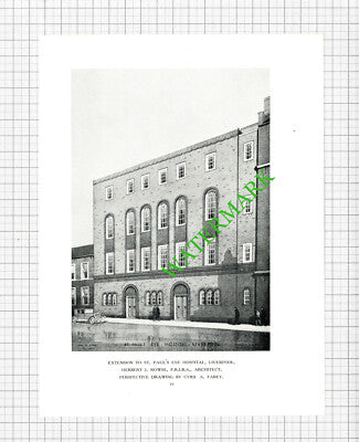 St Paul's Eye Hospital Liverpool Herbert J Rowse Architect  - 1931 Book Prints