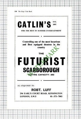 Catlin's  The Futurist Theatre Scarborough Robert Luff - 1968 Cutting